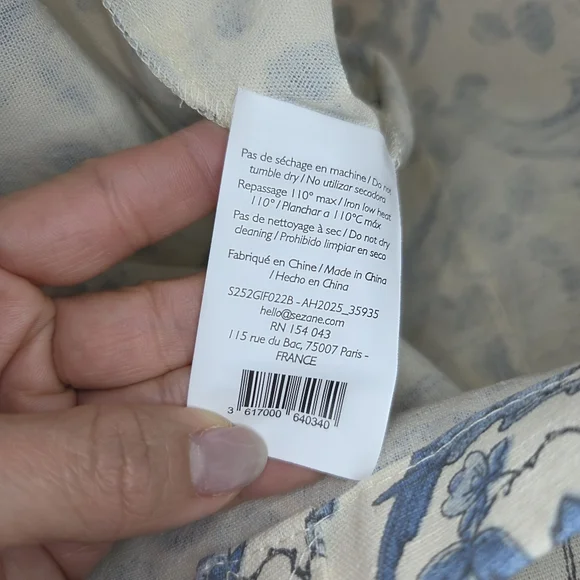 Sezane Antoinette Poisson Tote Bag NEW - Picture 8 of 8